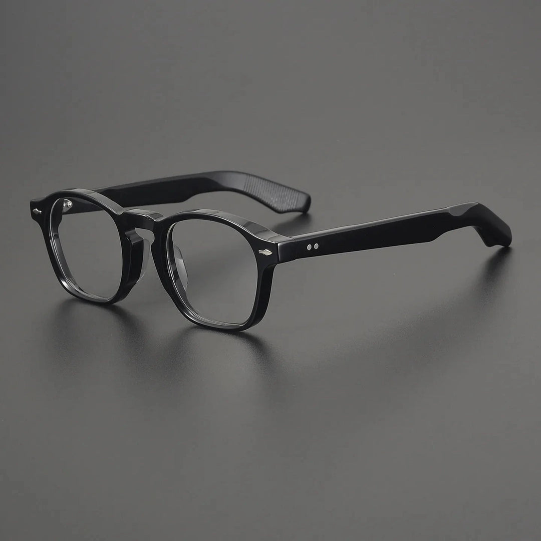 Blackmask Unisex Full Rim Square Acetate Eyeglasses BM-034 - Black