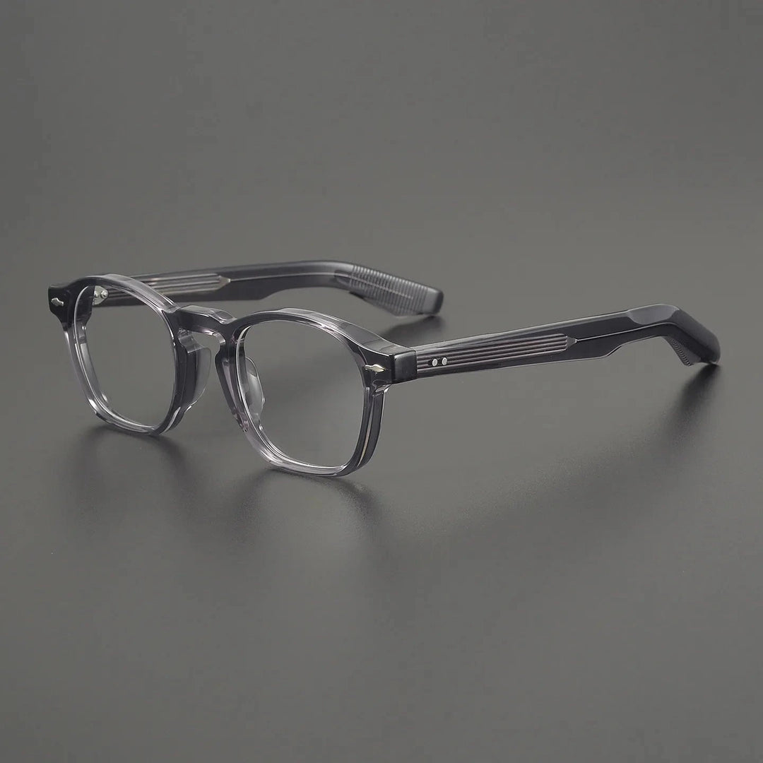 Blackmask Unisex Full Rim Square Acetate Eyeglasses BM-034 - Gray