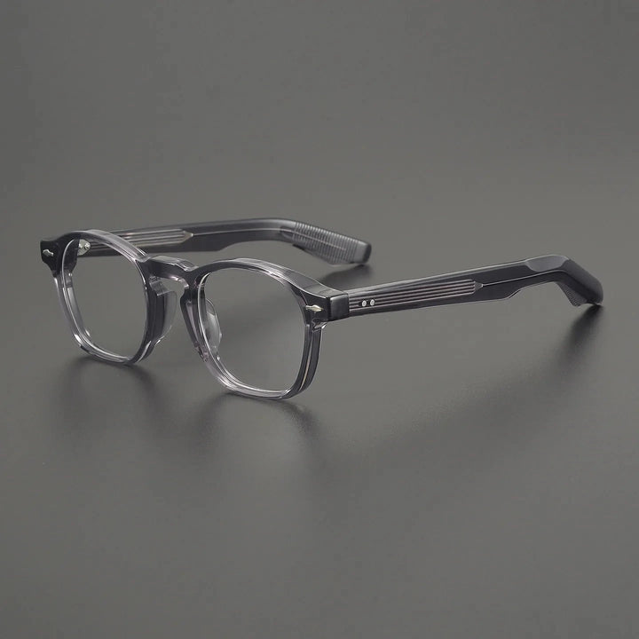 Blackmask Unisex Full Rim Square Acetate Eyeglasses BM-034 - Gray