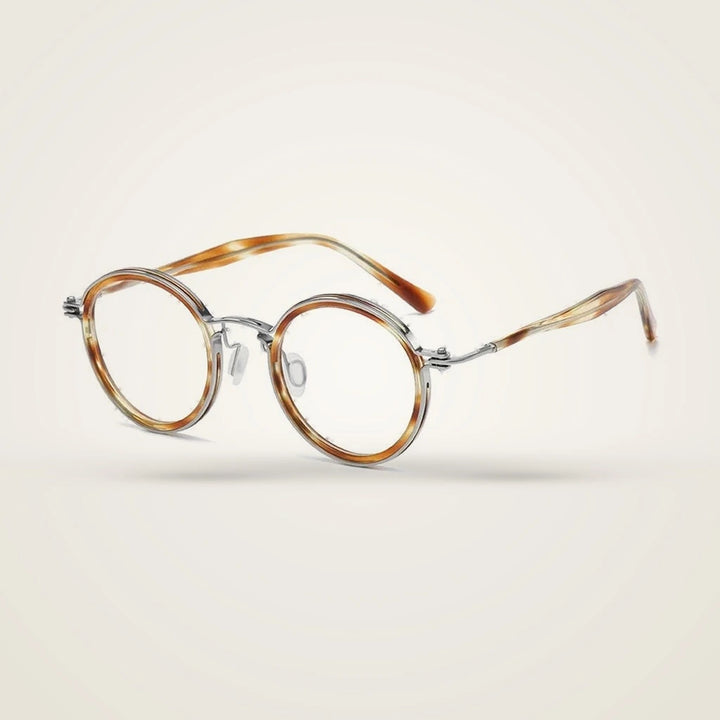 Blackmask Unisex Full Rim Round Titanium Acetate Eyeglasses BM-5862 — view 3 | Blackmask at FuzWeb