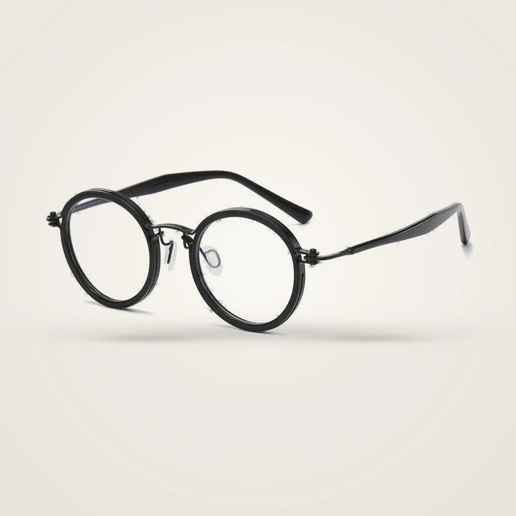 Blackmask Unisex Full Rim Round Titanium Acetate Eyeglasses BM-5862 — view 2 | Blackmask at FuzWeb