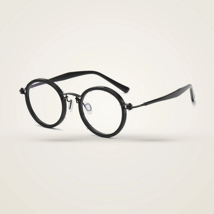Blackmask Unisex Full Rim Round Titanium Acetate Eyeglasses BM-5862 — view 2 | Blackmask at FuzWeb