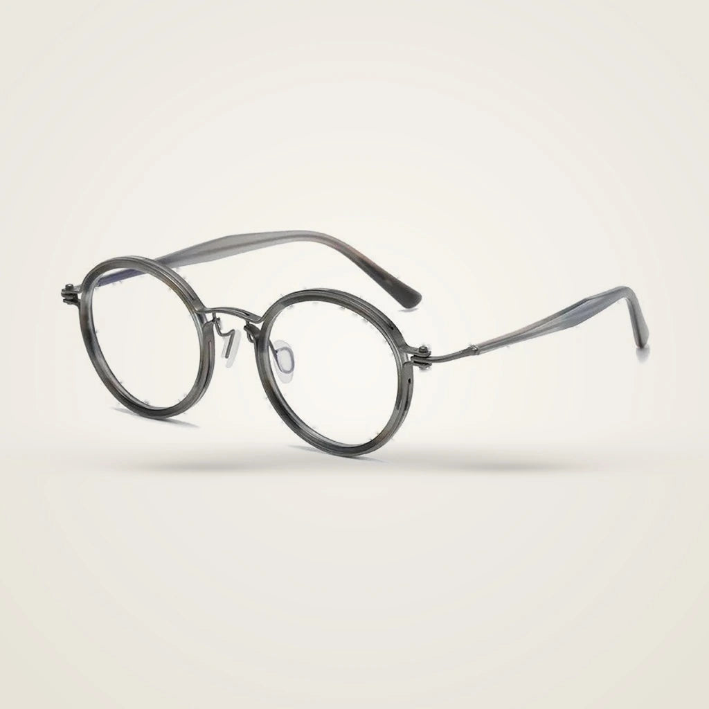 Blackmask Unisex Full Rim Round Titanium Acetate Eyeglasses BM-5862 — view 4 | Blackmask at FuzWeb