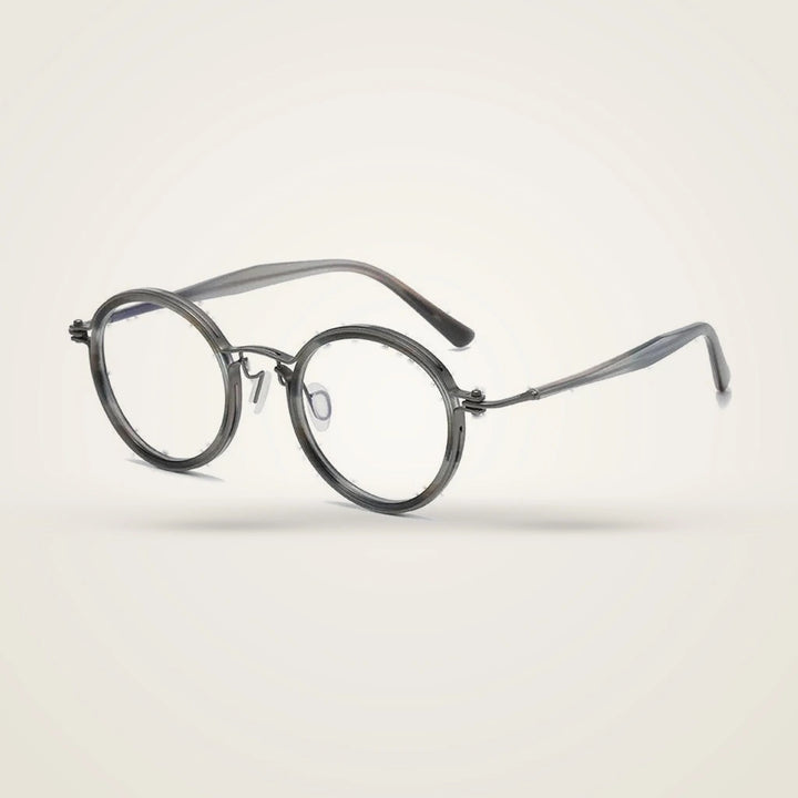 Blackmask Unisex Full Rim Round Titanium Acetate Eyeglasses BM-5862 — view 4 | Blackmask at FuzWeb