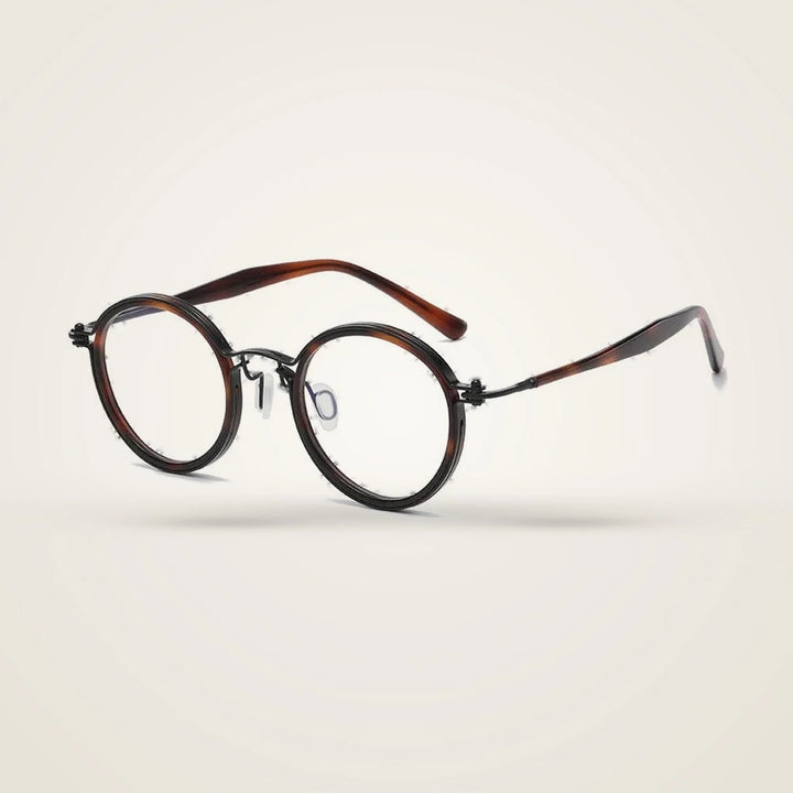 Blackmask Unisex Full Rim Round Titanium Acetate Eyeglasses BM-5862 — view 5 | Blackmask at FuzWeb