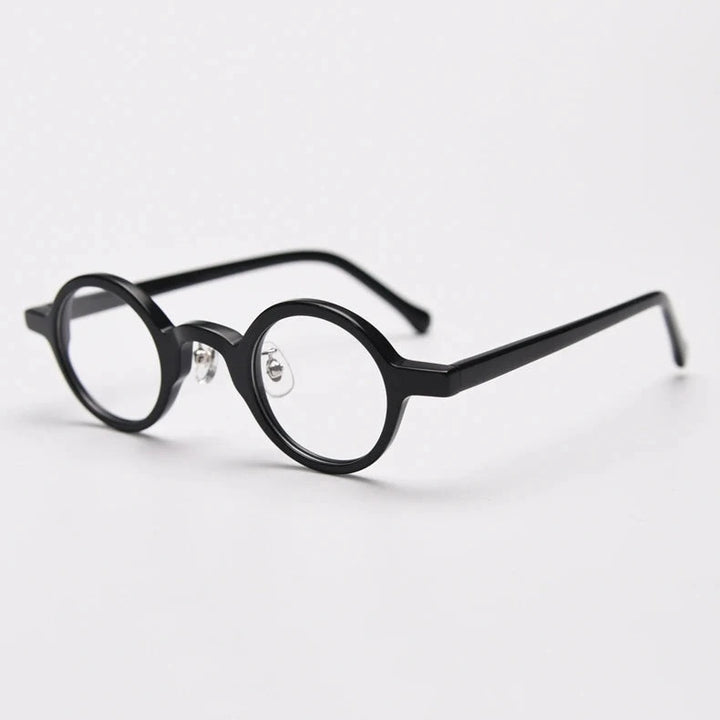 Blackmask Unisex Full Rim Round Acetate Eyeglasses BM-98650 - Black