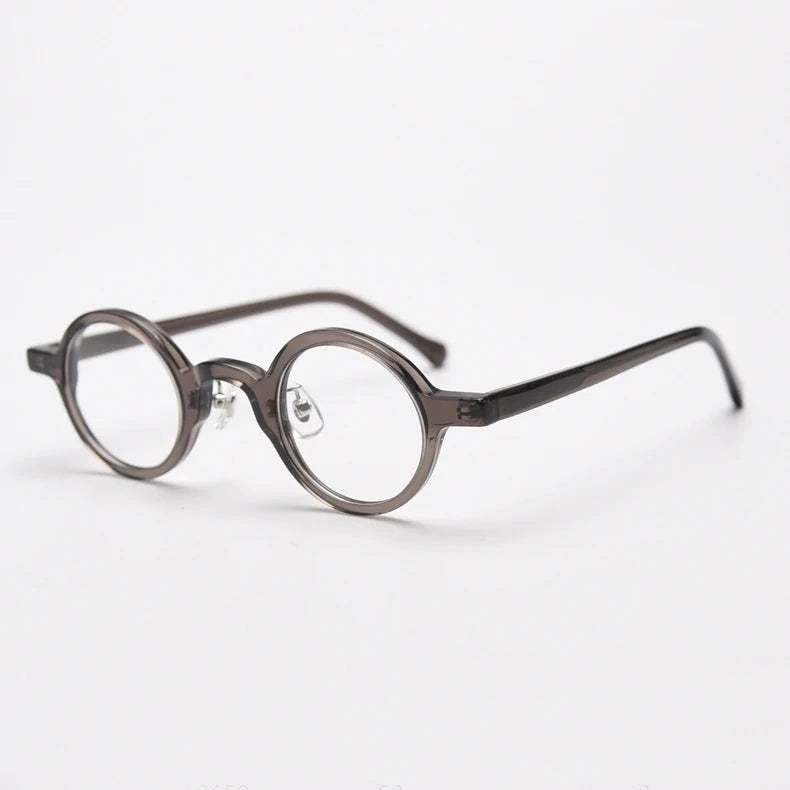 Blackmask Unisex Full Rim Round Acetate Eyeglasses BM-98650 - Gray