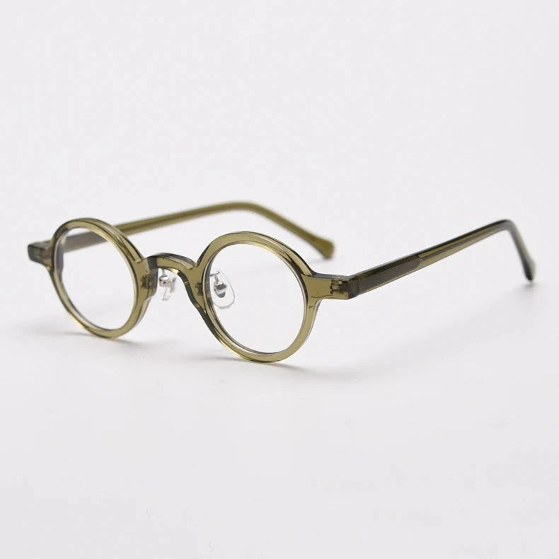 Blackmask Unisex Full Rim Round Acetate Eyeglasses BM-98650 - Green