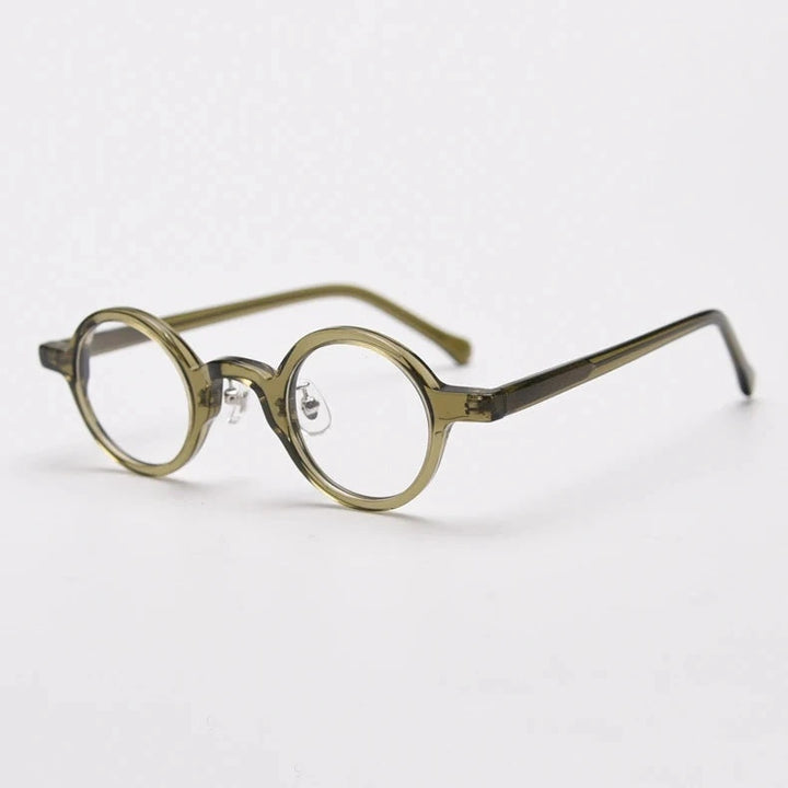 Blackmask Unisex Full Rim Round Acetate Eyeglasses BM-98650 - Green