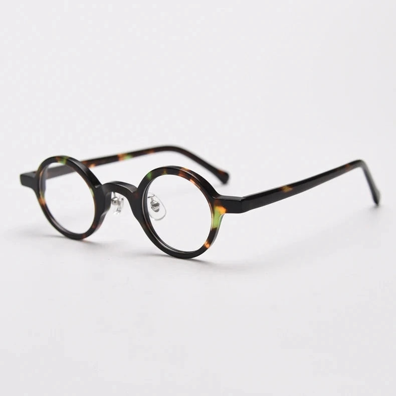 Blackmask Unisex Full Rim Round Acetate Eyeglasses BM-98650 - Tortoise