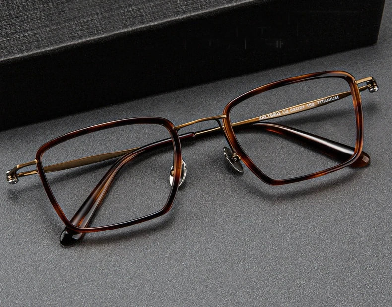 Blackmask Unisex Full Rim Square Titanium Acetate Eyeglasses BM-A6902 - Official Size Chart and Dimensions
