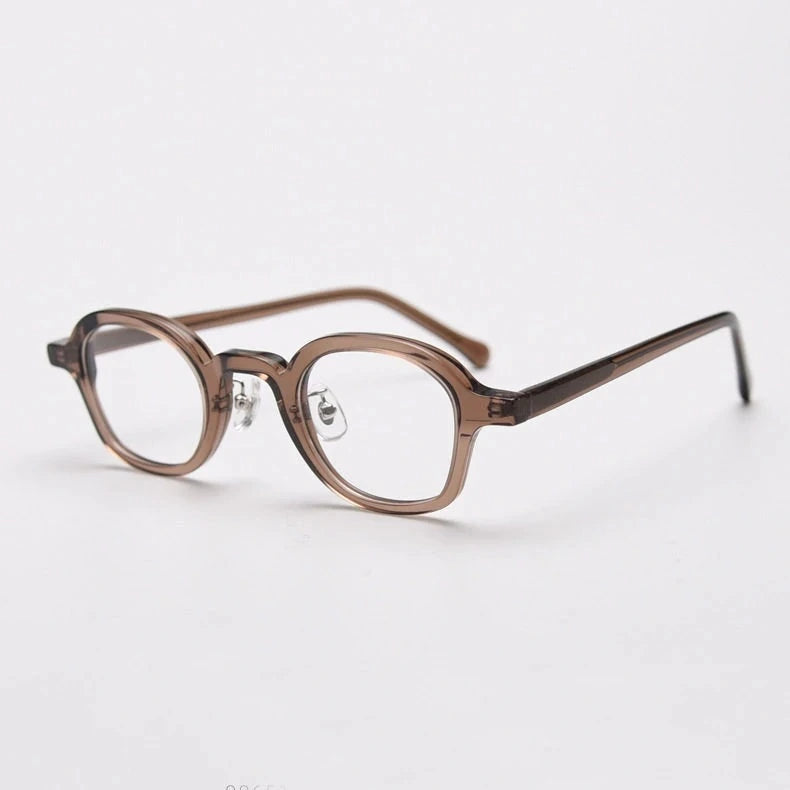 Blackmask Unisex Full Rim Square Acetate Eyeglasses BM-K98651 - Tawny
