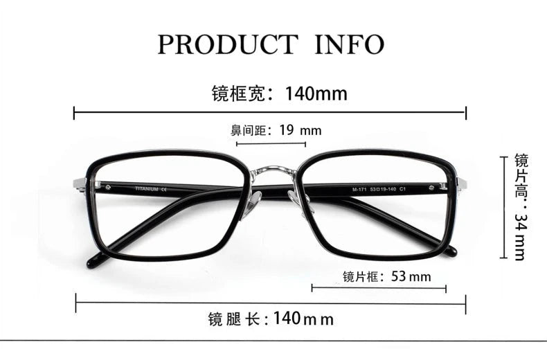 Blackmask BM-M171 Eyeglasses — Frame Dimensions and Sizing Chart
