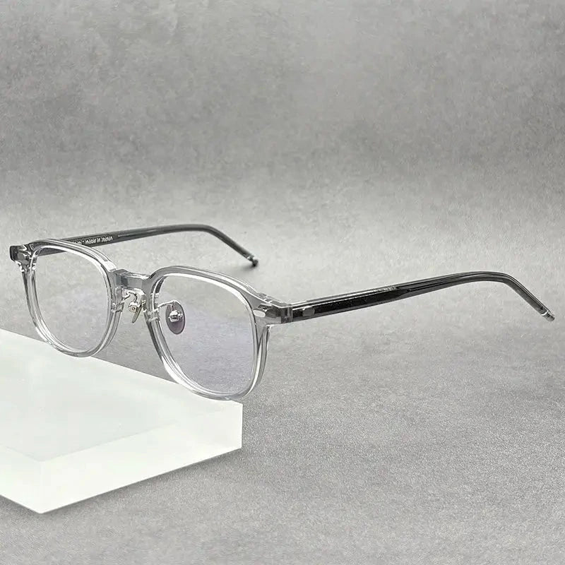 Blackmask Unisex Full Rim Square Acetate Eyeglasses BM-M7 - Crystal
