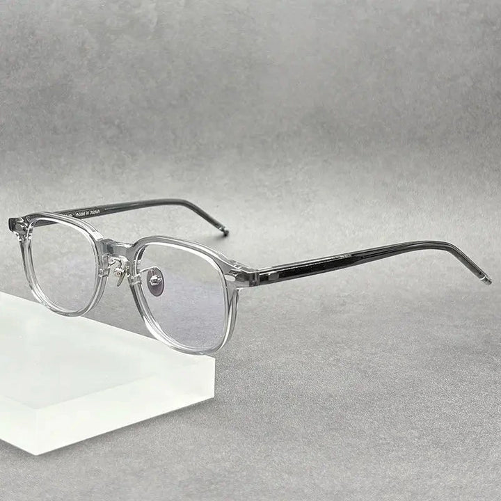 Blackmask Unisex Full Rim Square Acetate Eyeglasses BM-M7 - Crystal