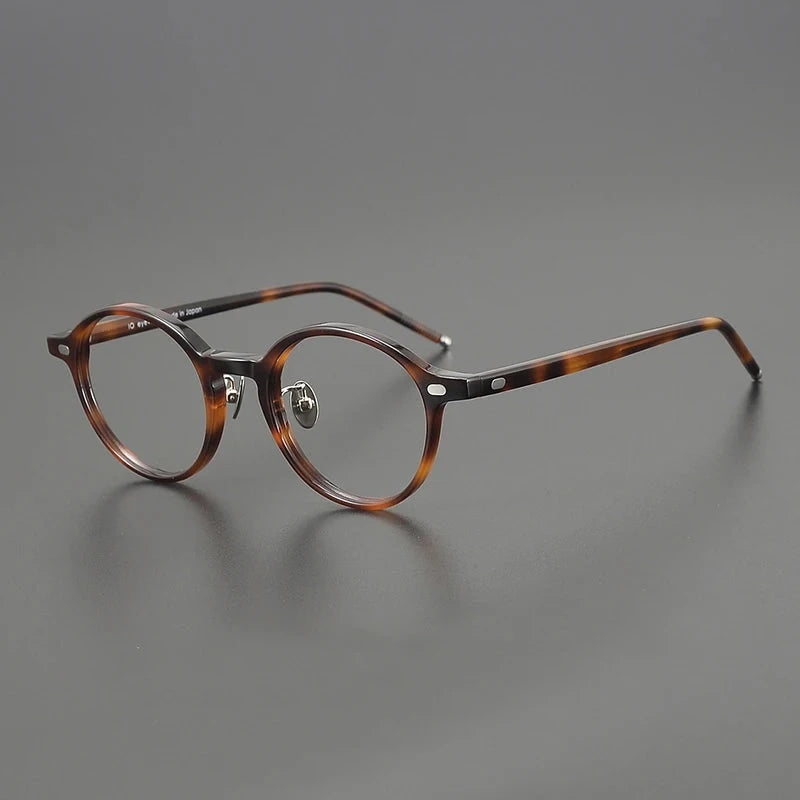 Blackmask Unisex Full Rim Round Acetate Eyeglasses BM-O5 - Tortoise