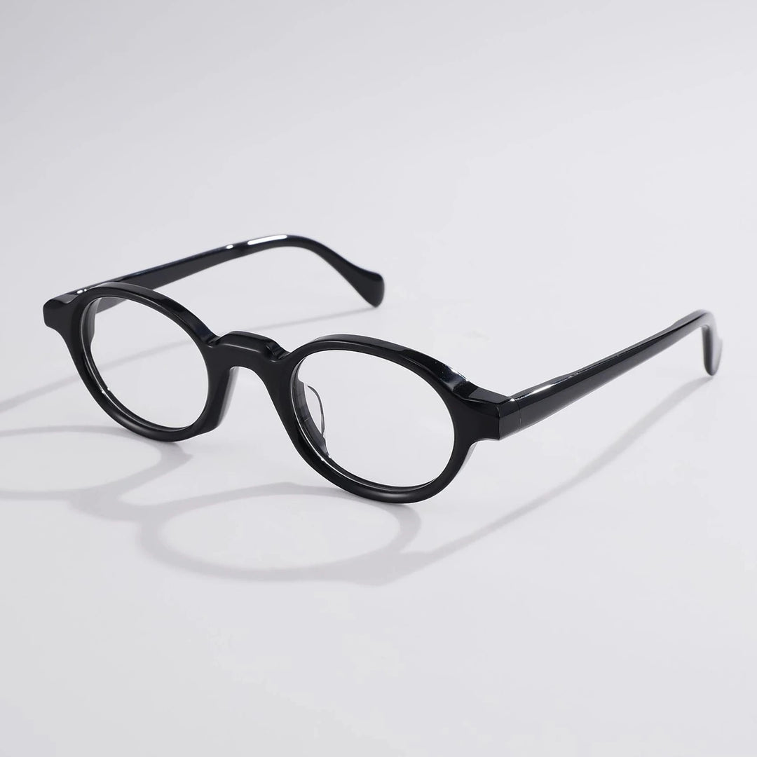 Blackmask Unisex Full Rim Oval Acetate Eyeglasses BM-S5026 - Black