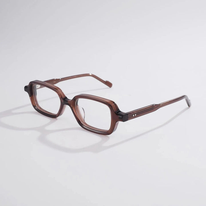 Blackmask Unisex Full Rim Square Acetate Eyeglasses BM-S5028 - Tawny