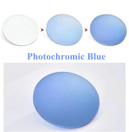 Black Mask Myopic Single Vision Photochromic Color Lenses Lenses Black Mask Lenses 1.56 Blue 