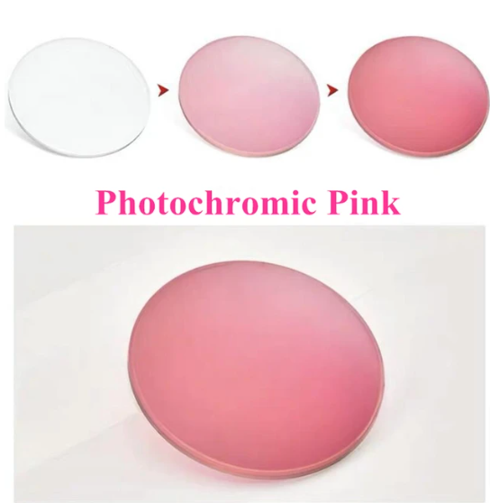 Black Mask Myopic Single Vision Photochromic Color Lenses Lenses Black Mask Lenses 1.56 Pink 