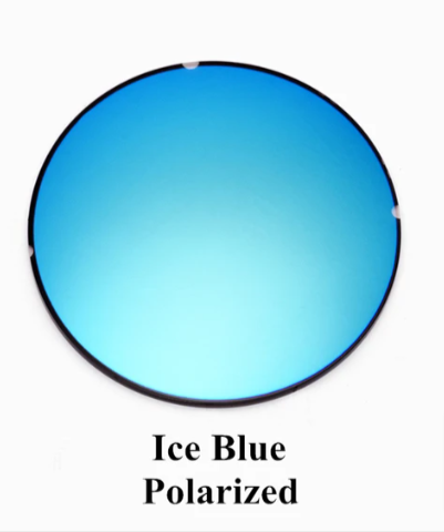 Black Mask Single Vision Myopic Polarized Sunglass Lenses Lenses Black Mask Lenses 1.56 Ice Blue 