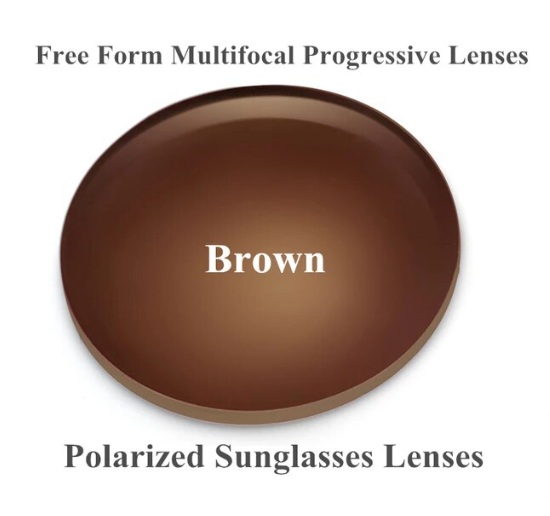 Black Mask Progressive Polarized Sunglass Lenses Lenses Black Mask Lenses 1.56 Brown 