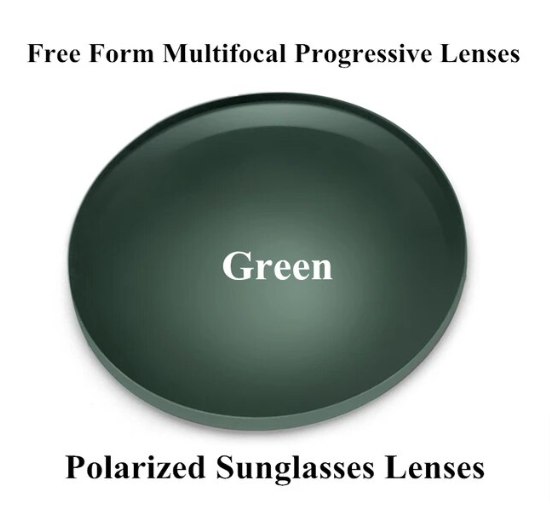 Black Mask Progressive Polarized Sunglass Lenses Lenses Black Mask Lenses 1.56 Green 