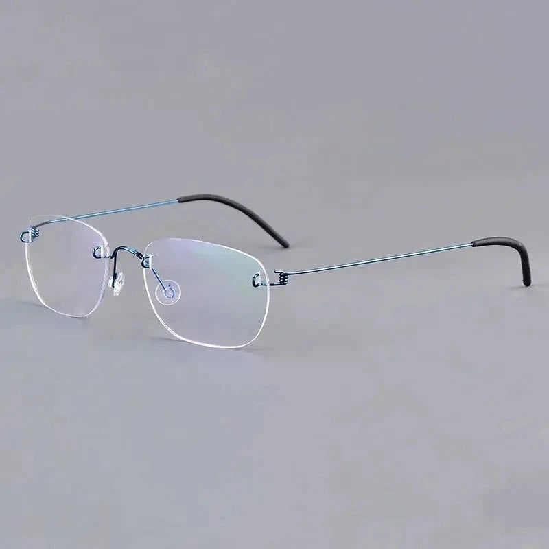 Bobbie 290700 Women’s Rimless  Square Screwless Titanium Frames - Blue