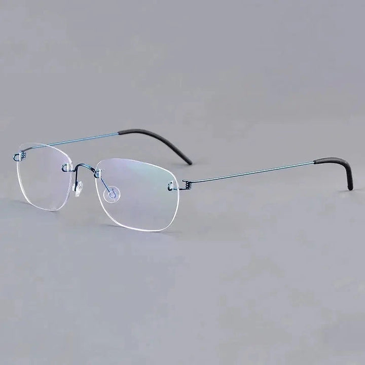 Bobbie 290700 Women’s Rimless  Square Screwless Titanium Frames - Blue