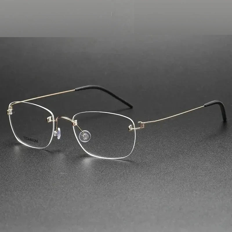 Bobbie 290700 Women’s Rimless  Square Screwless Titanium Frames - Gold
