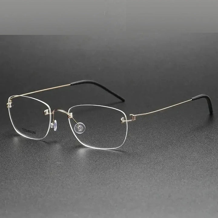 Bobbie 290700 Women’s Rimless  Square Screwless Titanium Frames - Gold