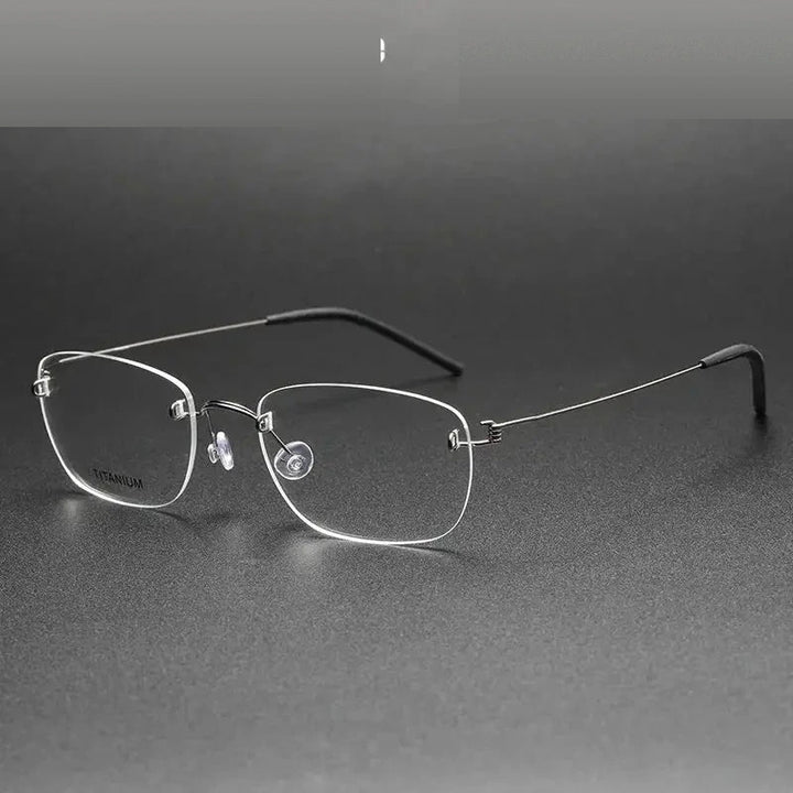 Bobbie 290700 Women’s Rimless  Square Screwless Titanium Frames - GRAY