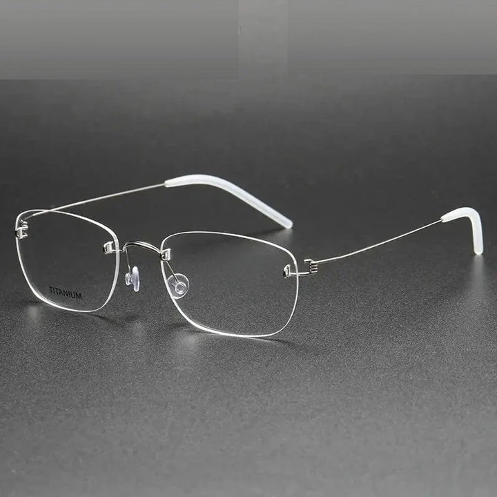Bobbie 290700 Women’s Rimless  Square Screwless Titanium Frames - Silver