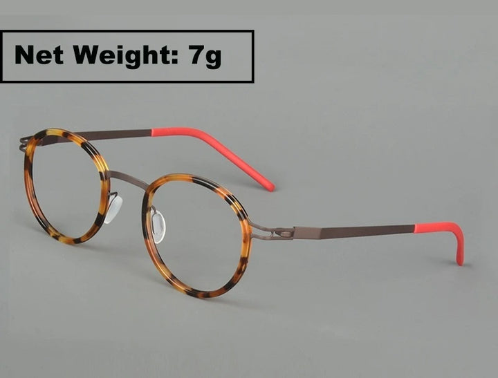 Bobbie 494620 Women’s Screwless Full Rim Round Titanium Frames - Size Chart