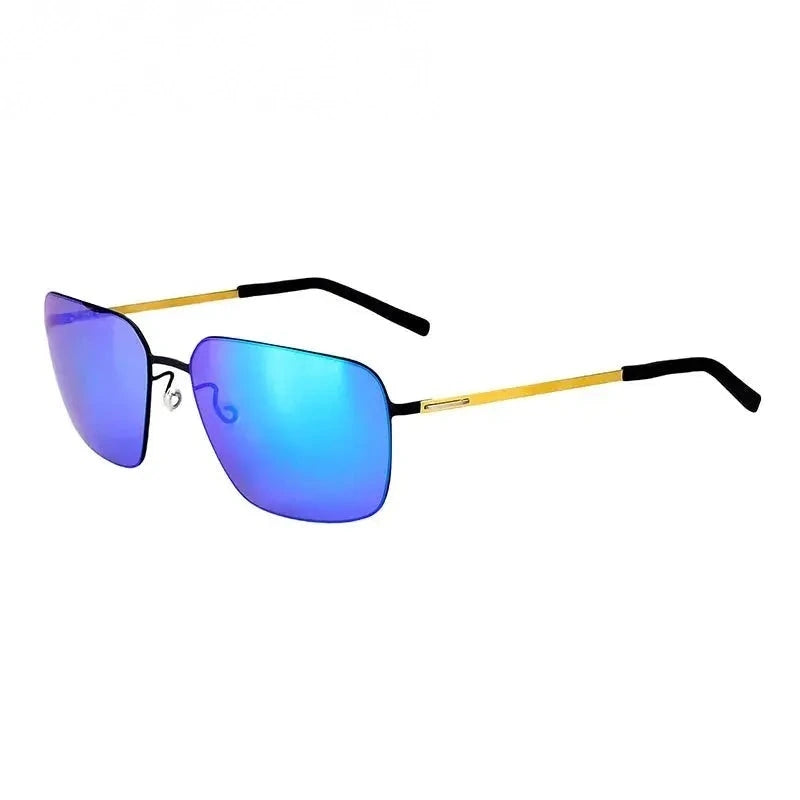 Bobbie 800131 Men’s Screwless Full Rim Square Titanium Sunglasses - 001 / China Mainland / 600D radian