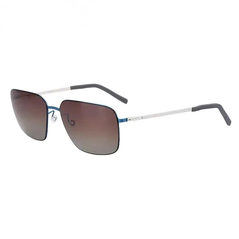 Bobbie 800131 Men’s Screwless Full Rim Square Titanium Sunglasses - 003 / China Mainland / 600D radian