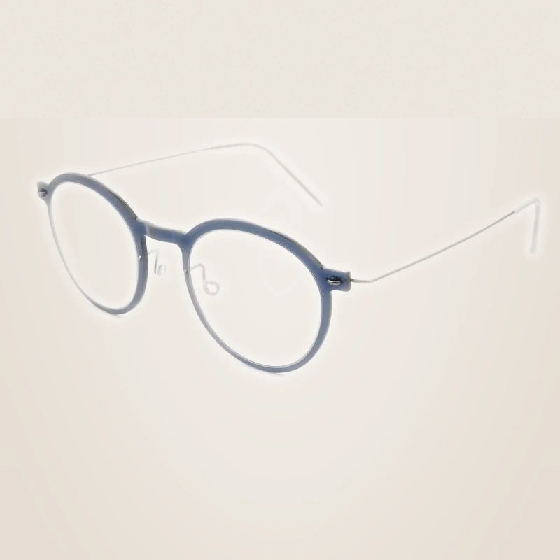 Bobbie Unisex Full Rim Round Titanium Acetate Eyeglasses 636586 - Blue