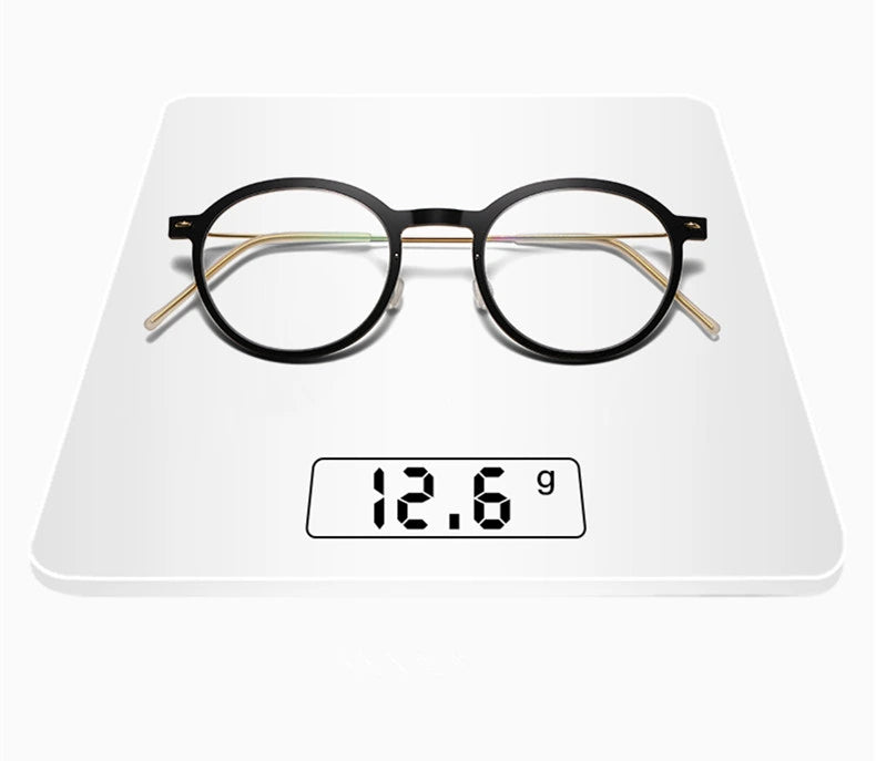 Bobbie Unisex Full Rim Round Titanium Acetate Eyeglasses 636586 - Size Chart