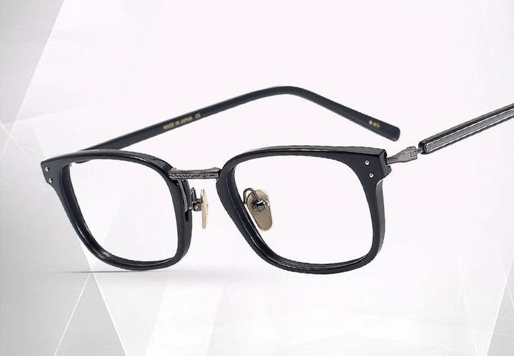 Bobbie Unisex Full Rim Square Titanium Acetate Eyeglasses 936820 - Size Chart