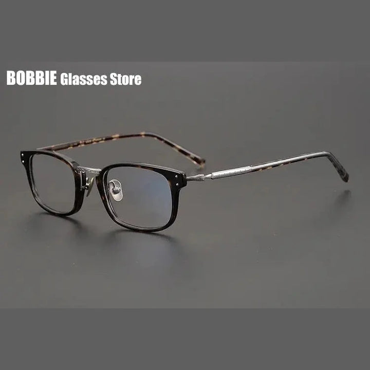 Bobbie Unisex Full Rim Square Titanium Acetate Eyeglasses 936820 - Tortoise