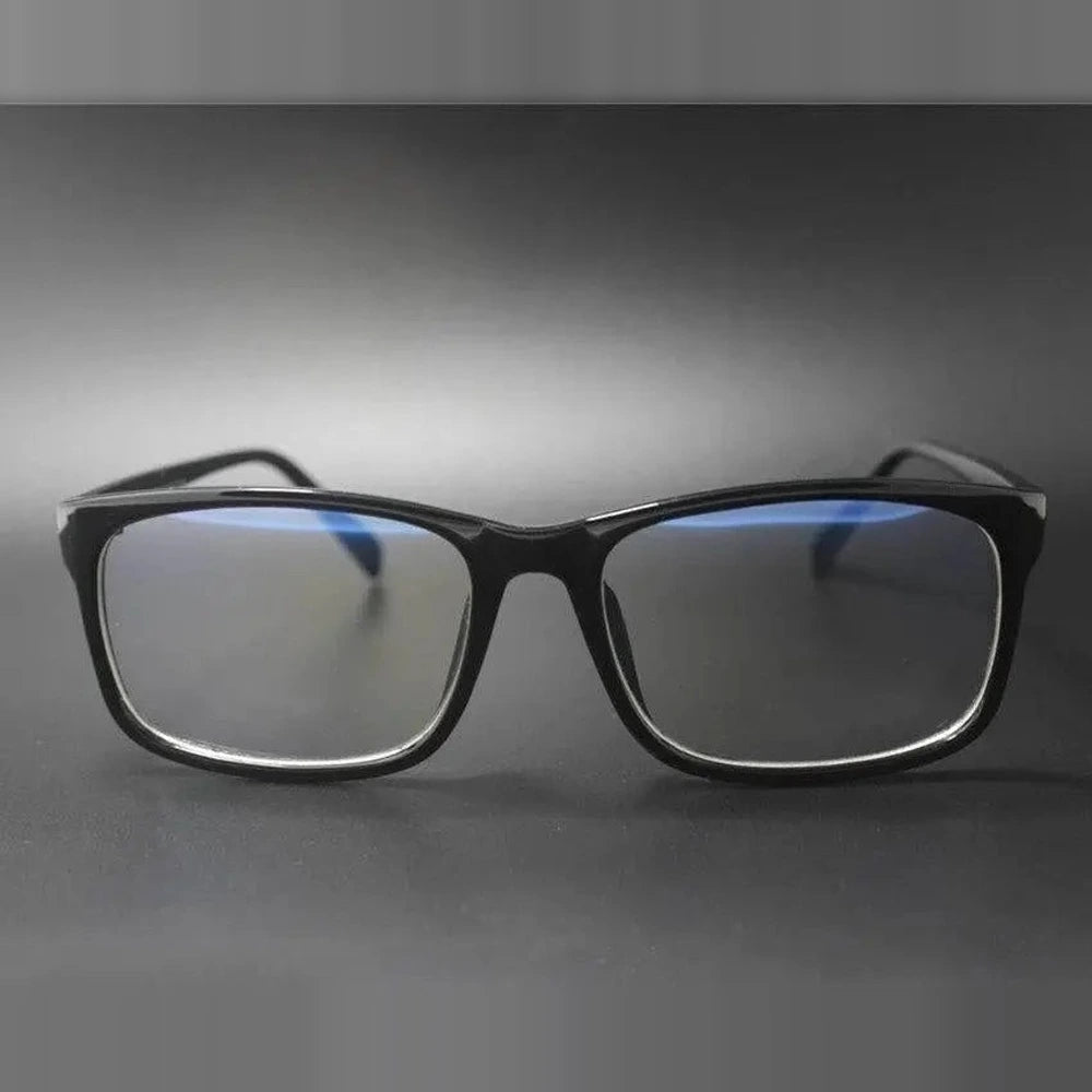 Brightzone Men's Full Rim Square Tr 90 Eyeglasses Cr39 - Bright black C1