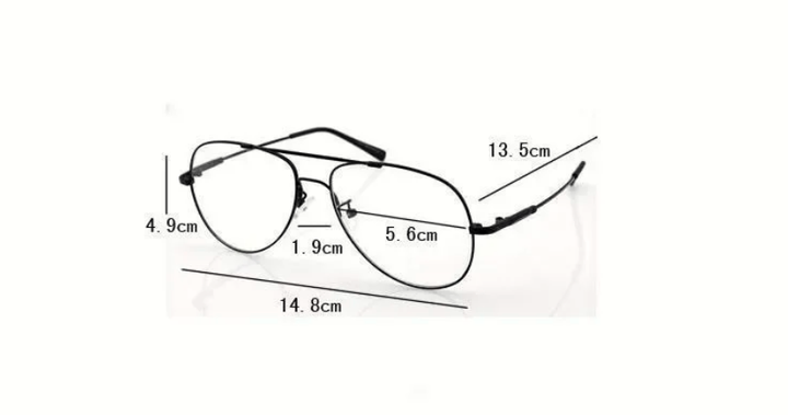 Brightzone Men's Eyeglasses Big Round Alloy Double Bridge Eyeglasses B1013 Full Rim Brightzone   