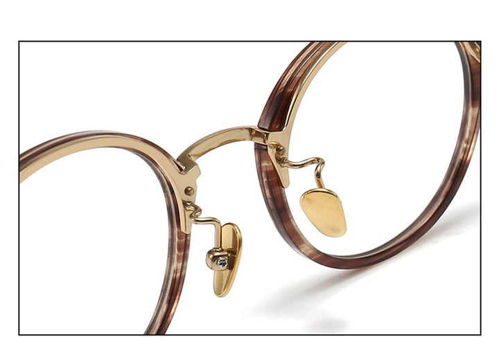 Aimee Womens Full Rim Round Titanium Acetate Eyeglasses 19646 — view 2 | Aimee at FuzWeb