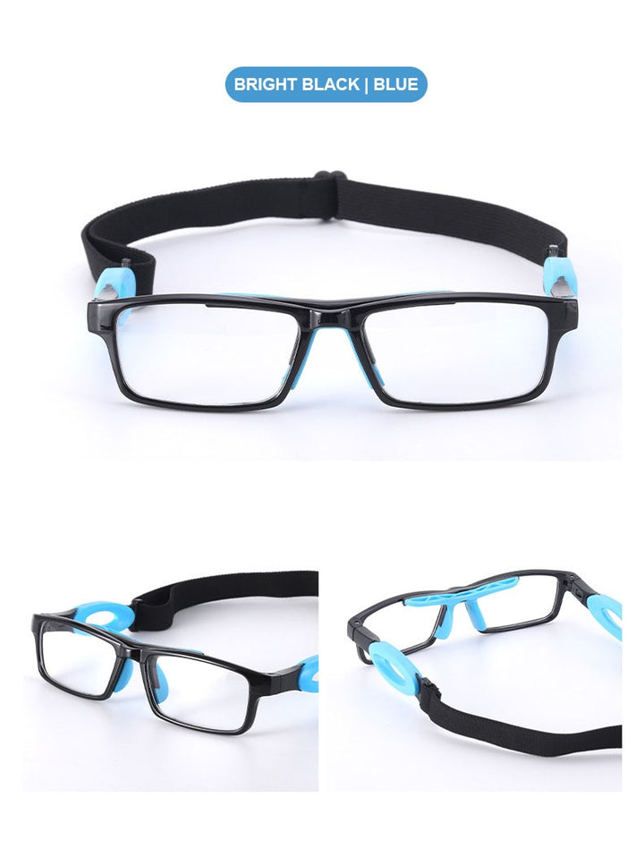 Chashma Ottica Unisex Full Rim Square Tr 90 Titanium Sport Eyeglasses C050.