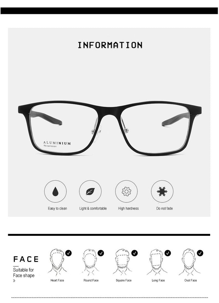 Chashma Ochki Womens Full Rim Square Aluminum Eyeglasses 90084 — view 2 | Chashma Ochki at FuzWeb