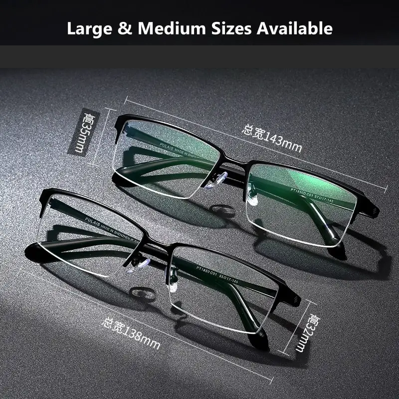 Summer Flower Unisex Semi Rim Square Titanium Eyeglasses 611850