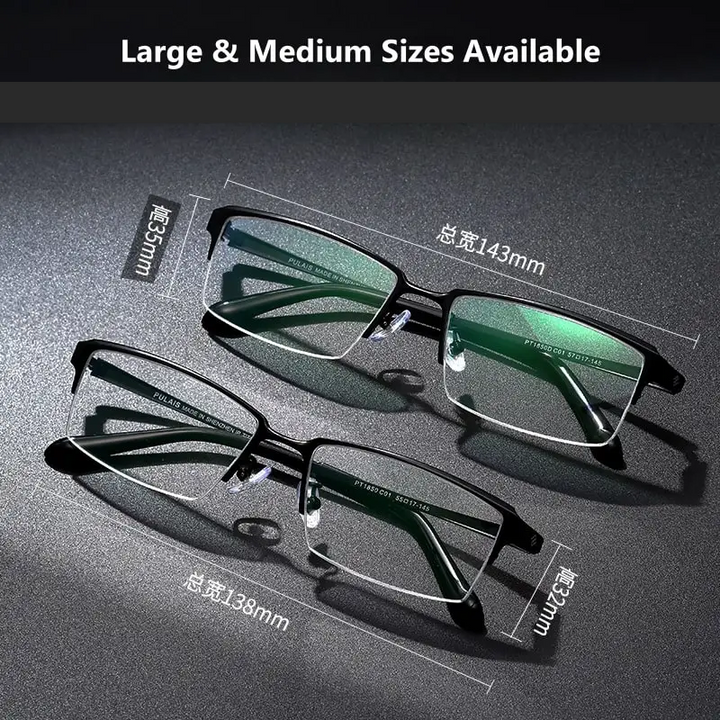 Summer Flower Unisex Semi Rim Square Titanium Eyeglasses 611850