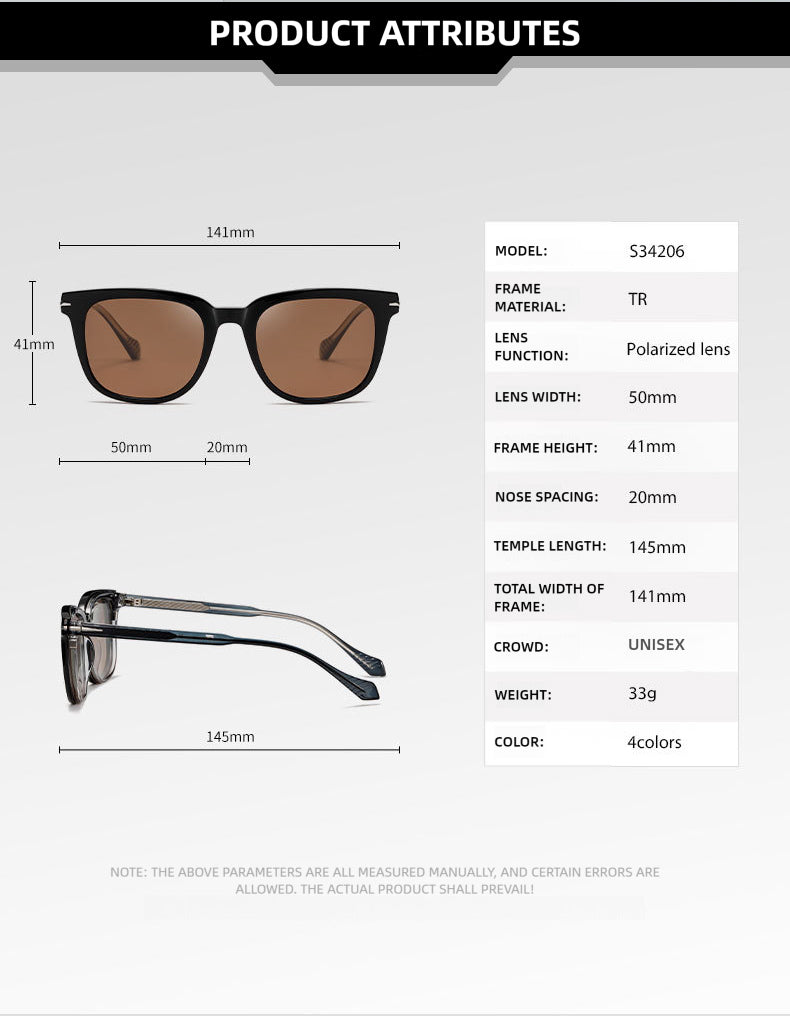 Kansept Unisex Full Rim Square Tr 90 Alloy Reading Glasses Clip On Sunglasses 34206 — view 1 | Kansept at FuzWeb