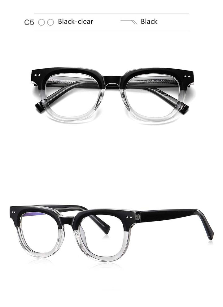 CCSpace Unisex Full Rim Square Tr 90 Titanium Frame Eyeglasses 54560 — view 10 | CCspace at FuzWeb