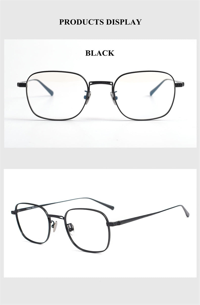 Chashma Unisex Full Rim Round Square Titanium Eyeglasses 881015.